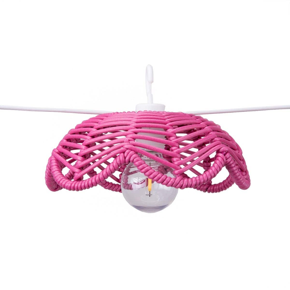 Solar partylight roze 8 lampjes 14 x 6