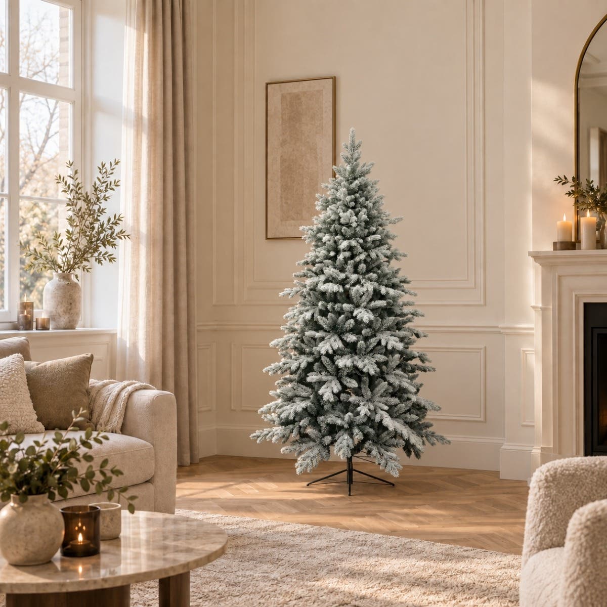 Evergreen Kunstkerstboom Janga Wit Sneeuw 180 x 125 cm