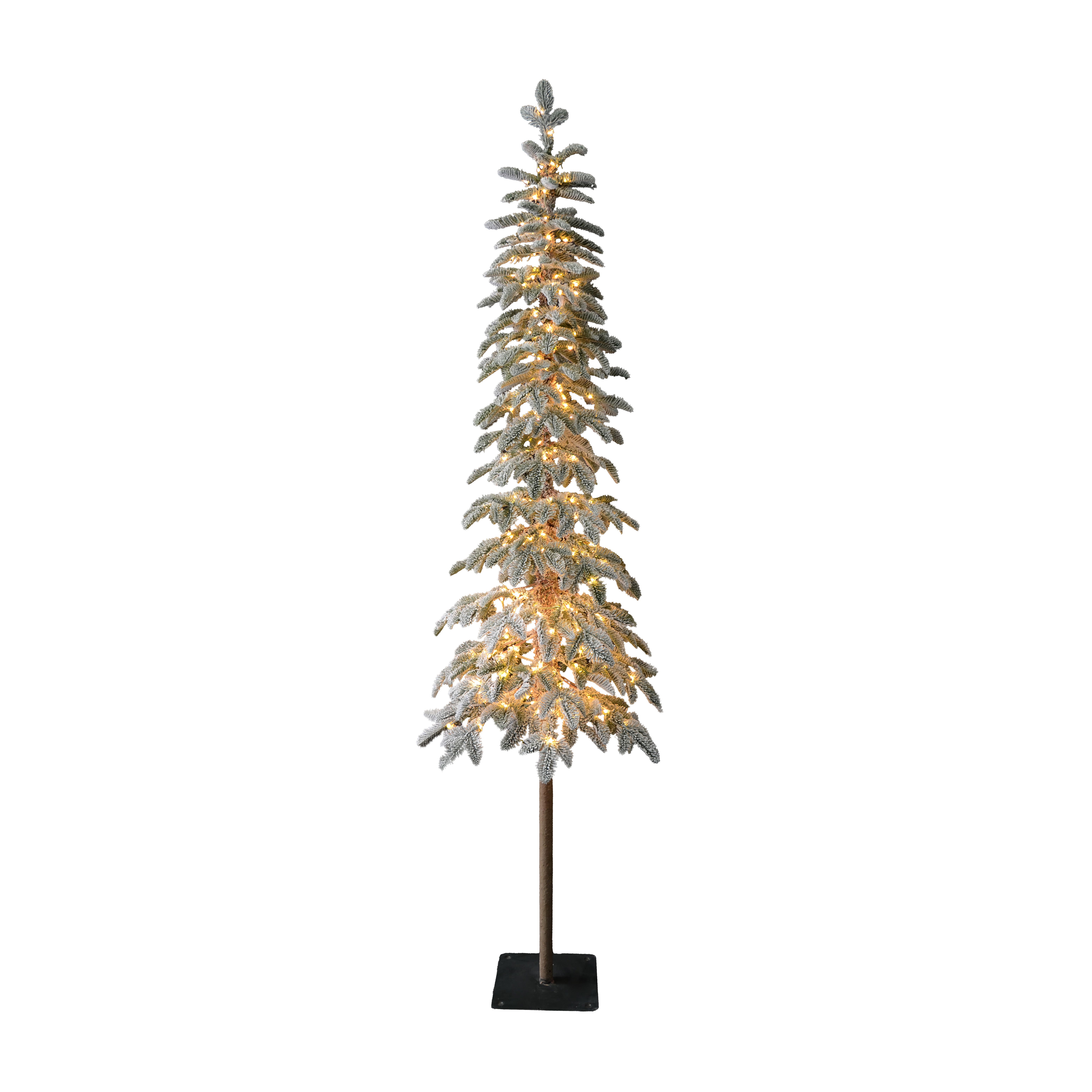 Evergreen Kunstkerstboom Mountain Sneeuw met Verlichting en Dimmer 210 x 60 cm
