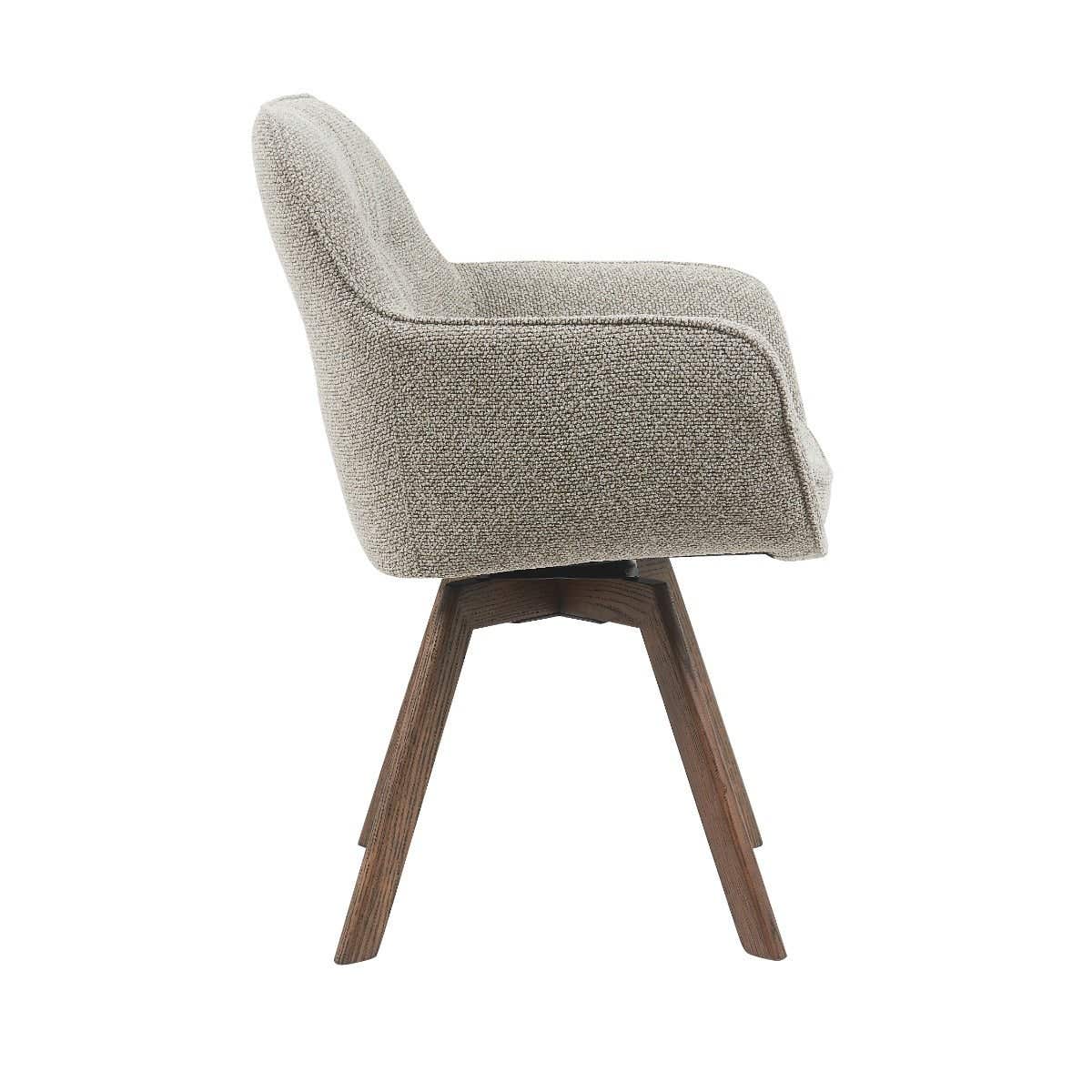 24Seven Seven Draaibare Eetkamerstoel Rocco Taupe 62,5 x 64,5 x 86 cm
