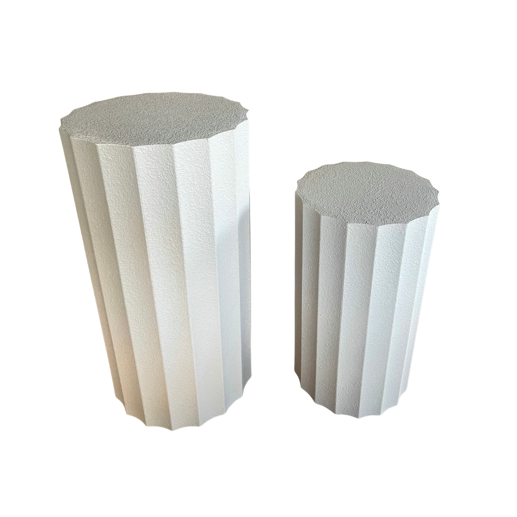 De Bosrand Zuil Art 2 stuks off white 34 x H 51/66 cm S/2 cm