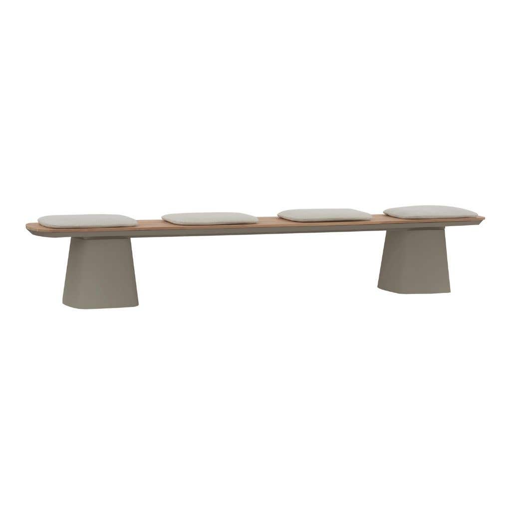 Royal Seasons Tuinbank 4-zits Marina Espresso met Kussens 260 x 45 x 45 cm