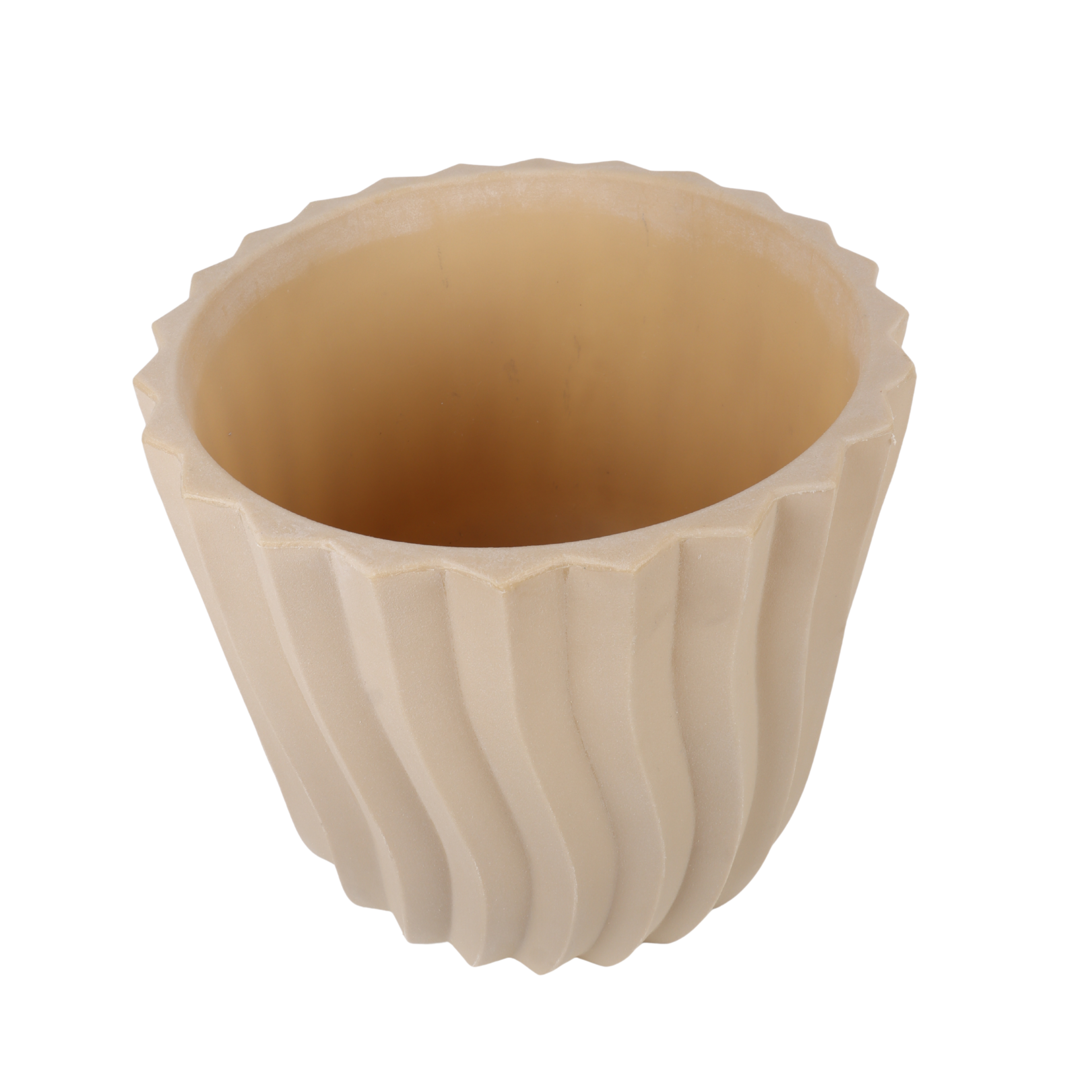 Rinca swirl pot antiek wit kunststof 40 x 38 cm