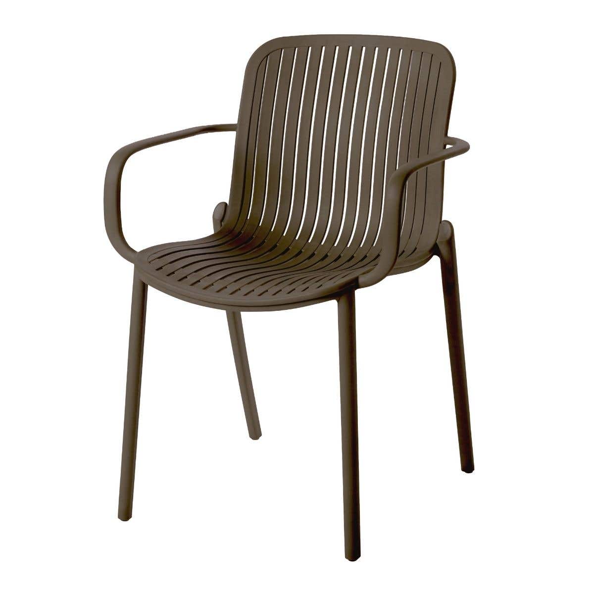 Ease Up Tuinstoel Kunststof Elio Espresso 59 x 57 x 82 cm