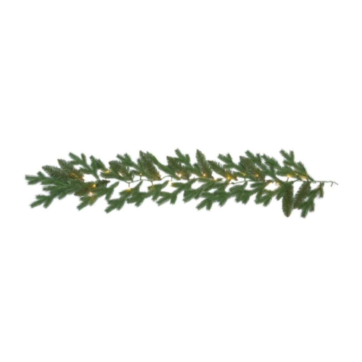 Evergreen Kerstkrans Kunstkerstslinger Janga Groen met Verlichting 120 x 35 cm