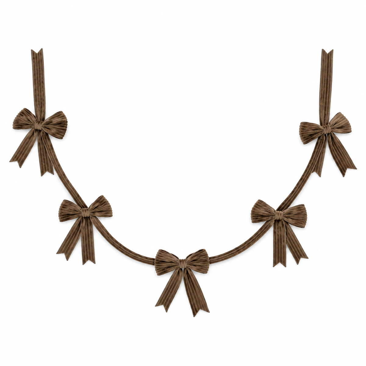 De Bosrand Guirlande Strikjes Bruin 150 cm
