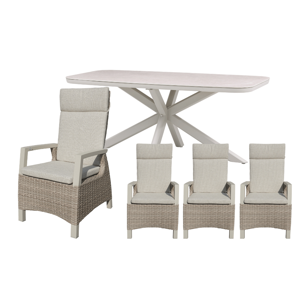 Royal Seasons Diningset 4-zits Athene Zand