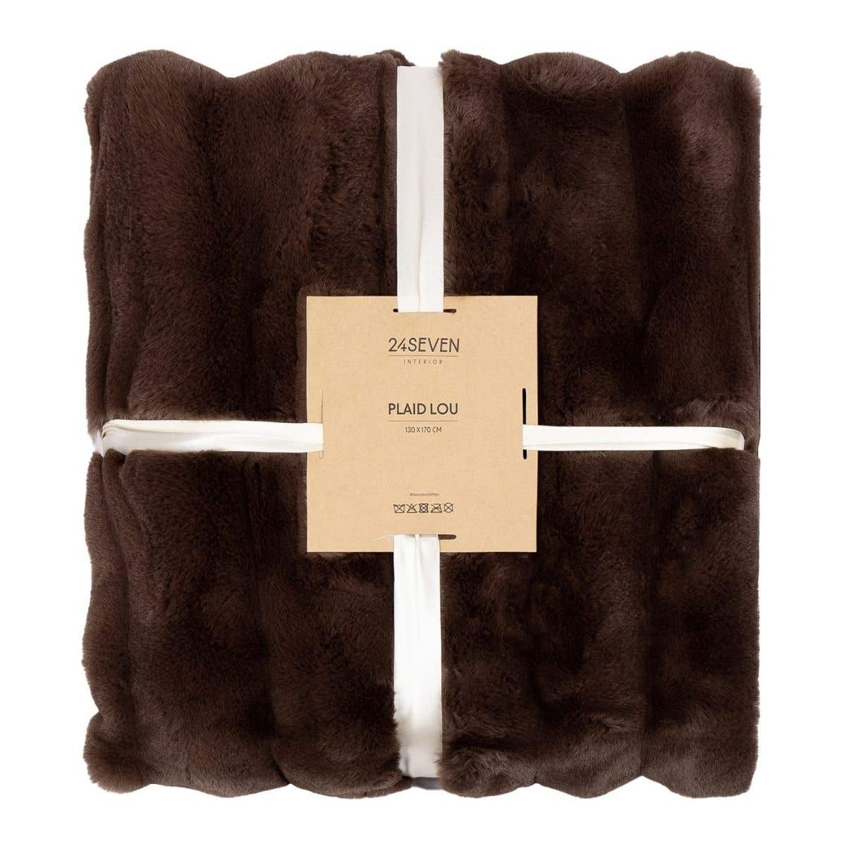 24Seven Plaid Lou Chocolate 130 x 170 cm