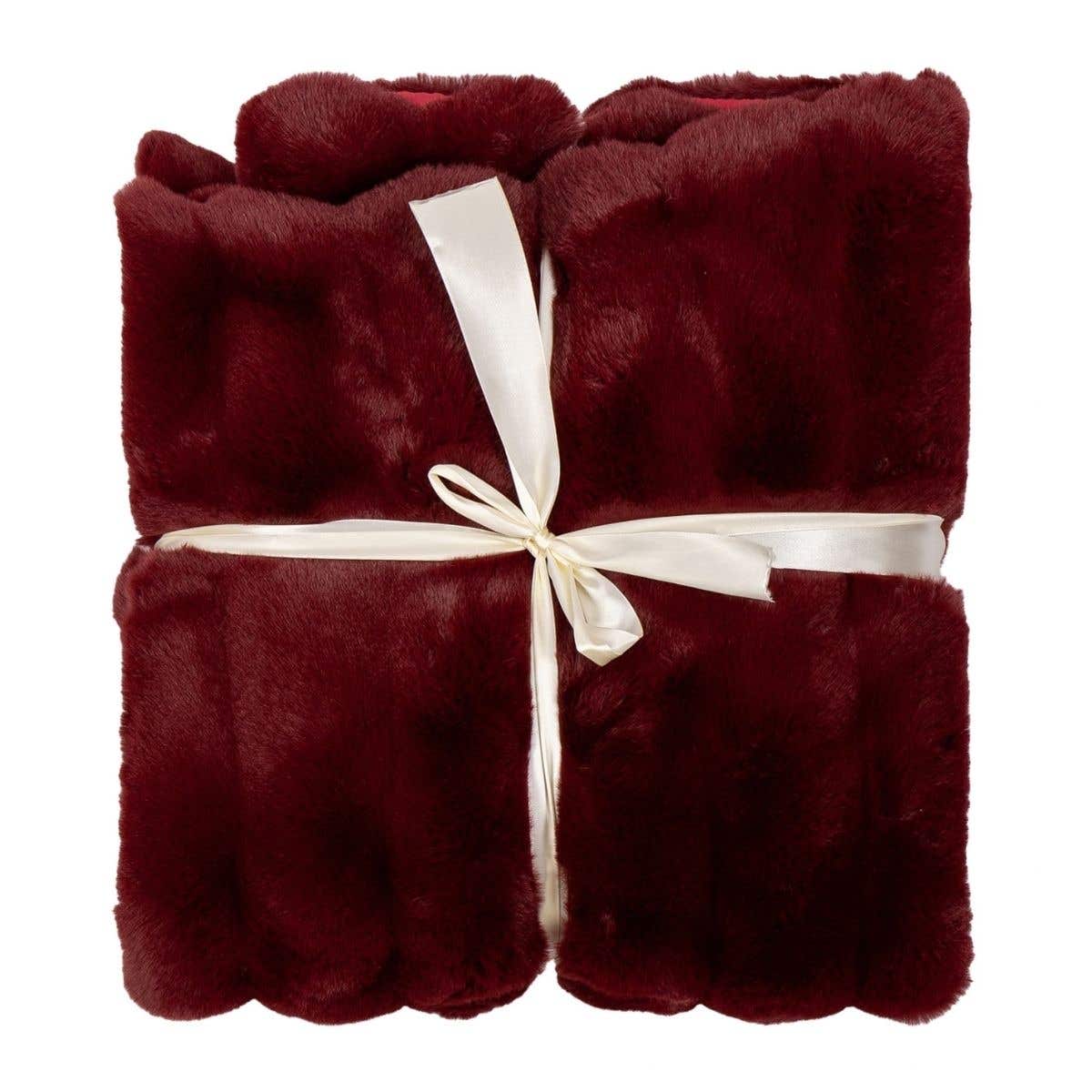 24Seven Plaid Lou Merlot 130 x 170 cm