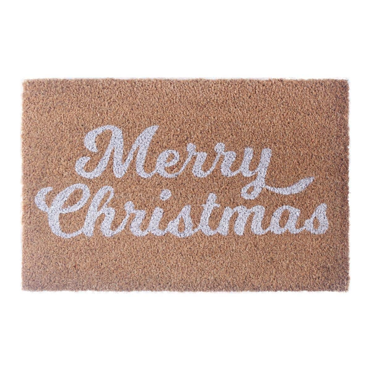 De Bosrand Deurmat Kokos Merry Christmas Ruit 40 x 60 cm