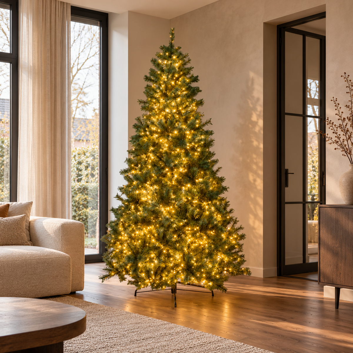 Evergreen Kunstkerstboom Everest Premium Groen met Verlichting 210 x 115 cm