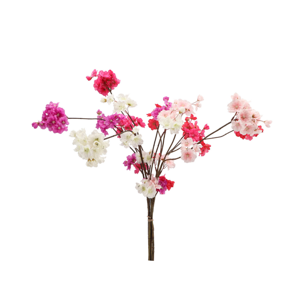 Kunstbloem Zijde Cherry Blossom Paars 85cm