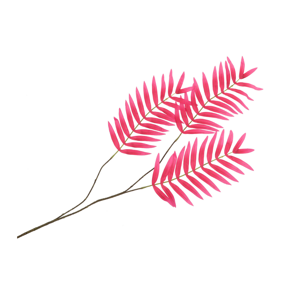 Kunstbloem Zijde Palmblad Roze 87cm