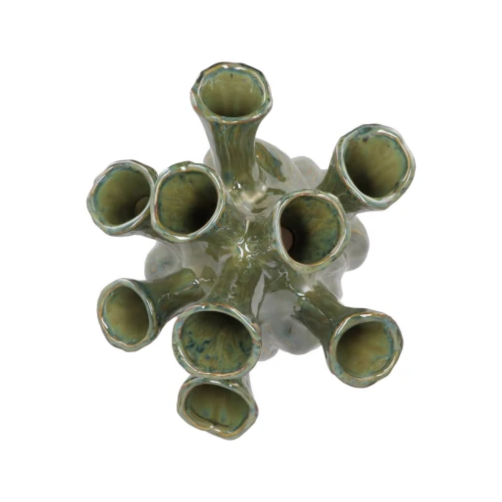 Milou majestic green vase aglio organic 22 x 29 cm
