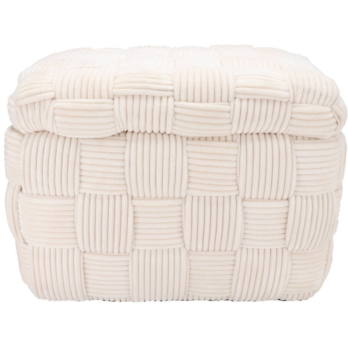 Daan Kromhout Design Poef Stripe Rectangle Layers Gebroken Wit 60 x 40 x 42 cm