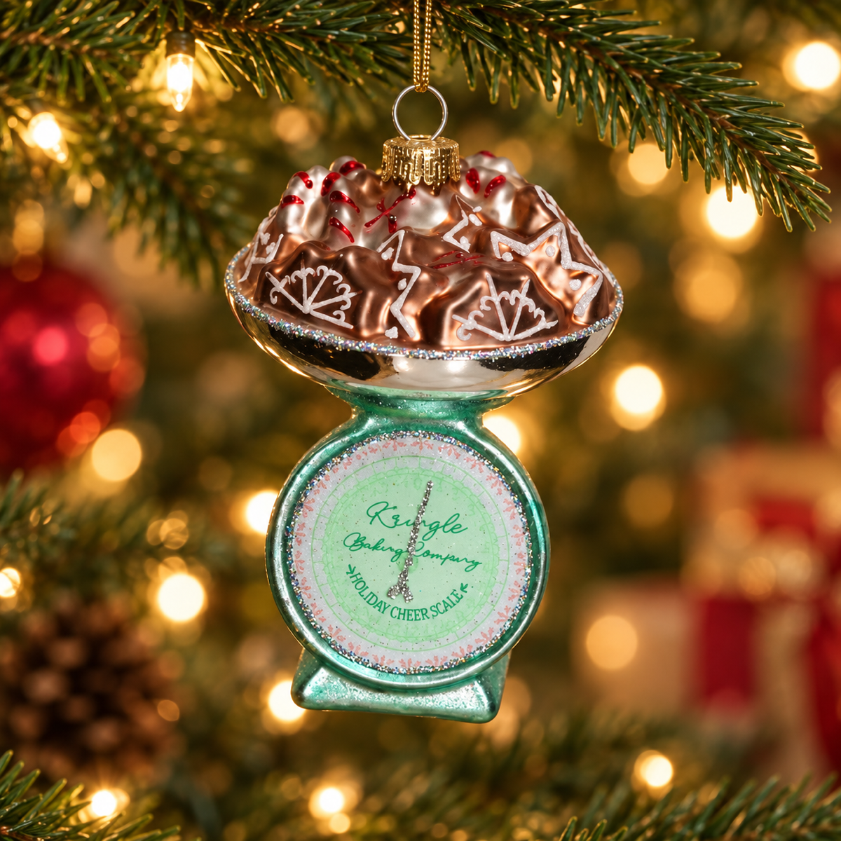HD Collection Kerstornament Schaaltjes Glas Groen 8.2 x 8.2 x 11 cm