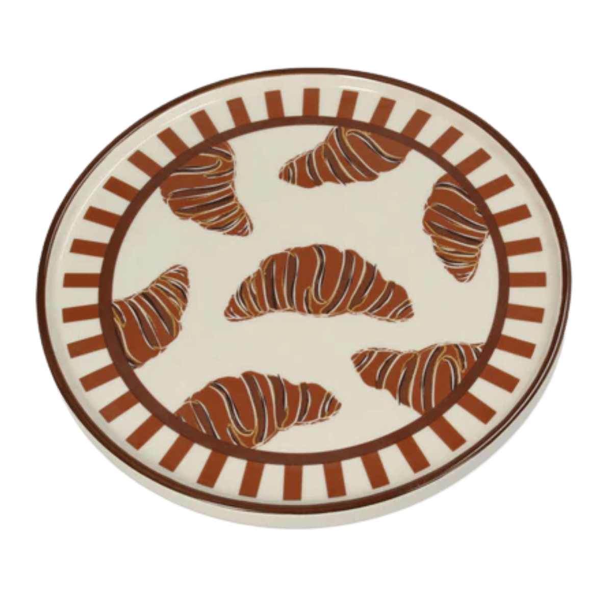 De Bosrand Bord Croissant Keramiek Bruin 25.5 cm