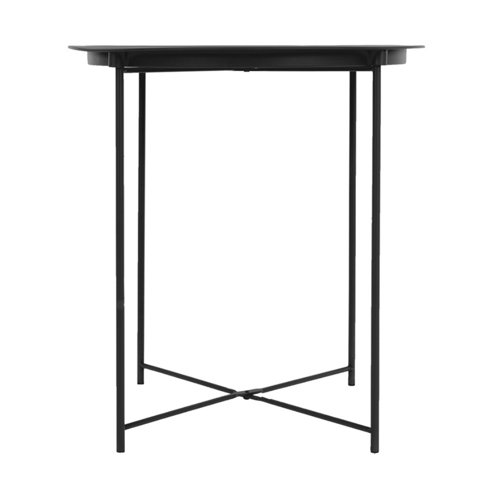 De Bosrand Bijzettafel Rond Zwart 47 x 51 cm