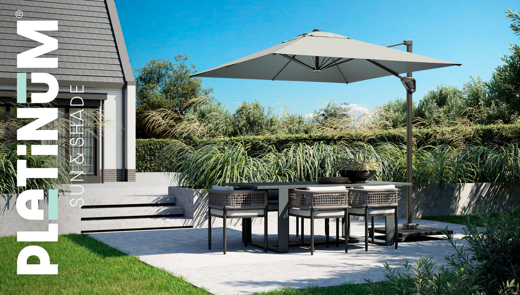 Platinum Zweefparasol Voyager T¹ Antraciet Rechthoek 200 x 300 cm
