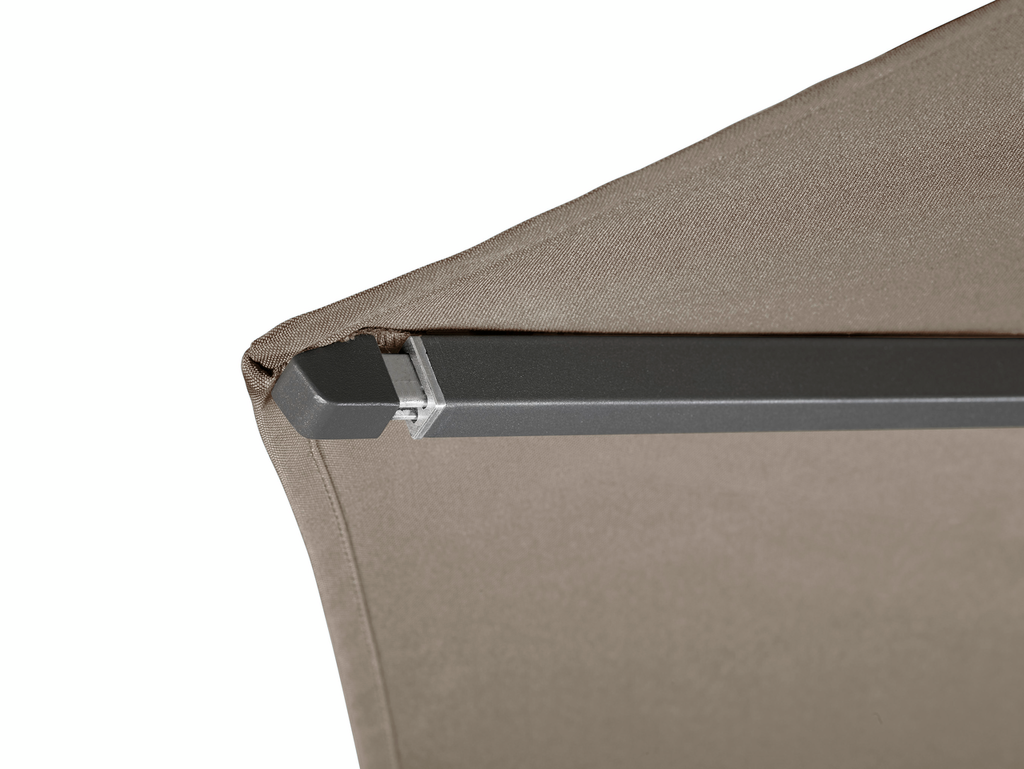 Platinum Stokparasol Riva Light Grey Rechthoek 300 x 200 cm