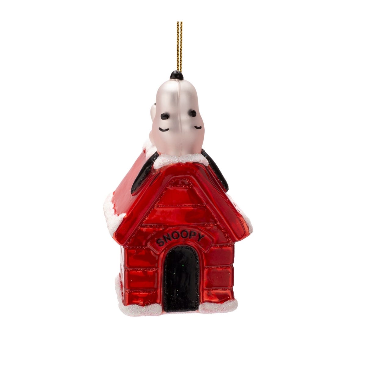 Vondels Kerstornament Snoopy liggend op hondenhok Rood 5.5 x 5 x 10 cm
