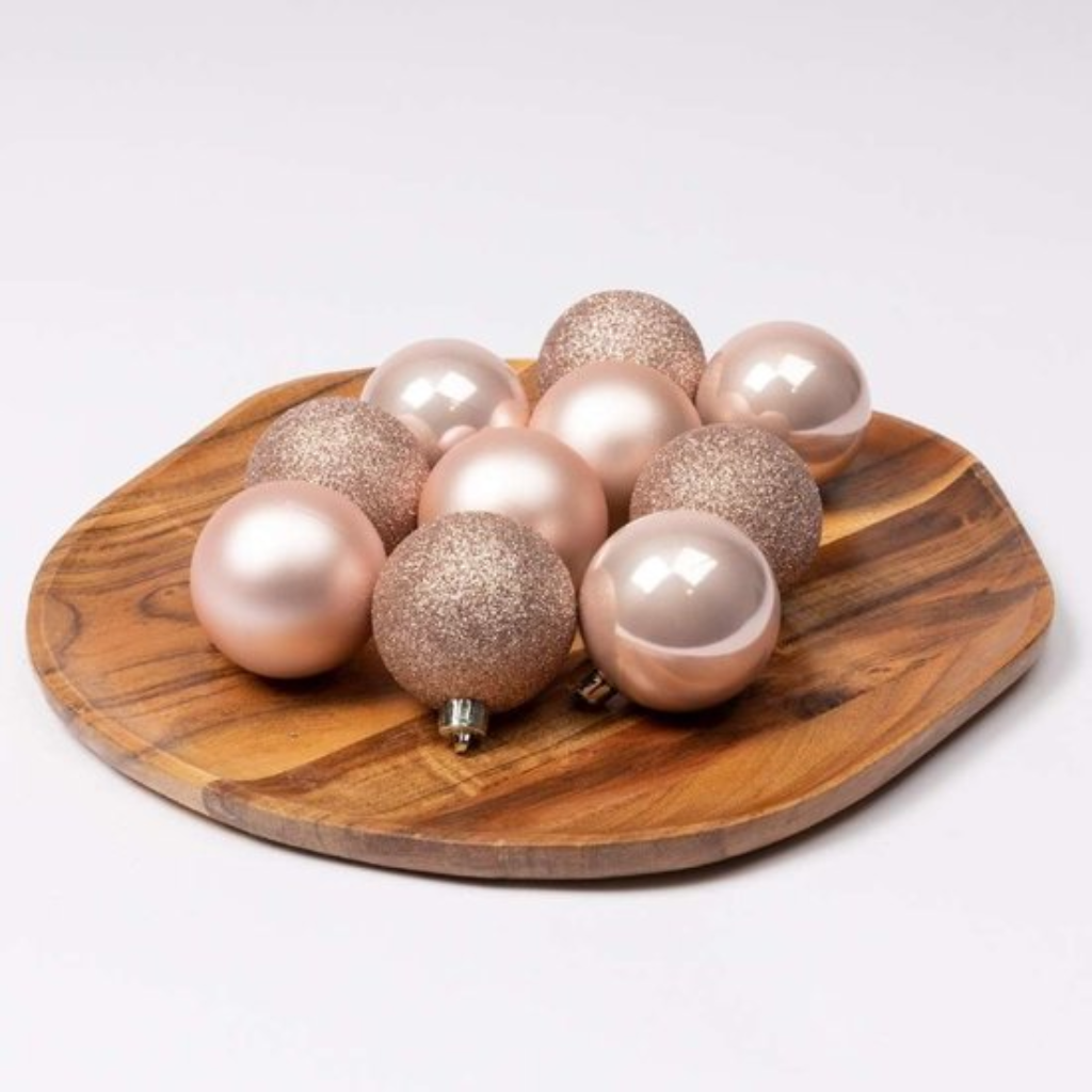 Decoris Kerstballen Glas Blush Pink 42 stuks