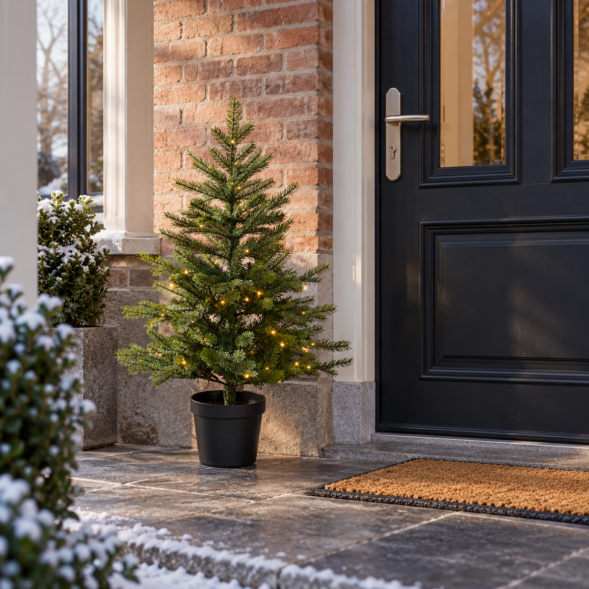 Everlands Buitenboom Grandis Groen met Verlichting en Timer 90 cm