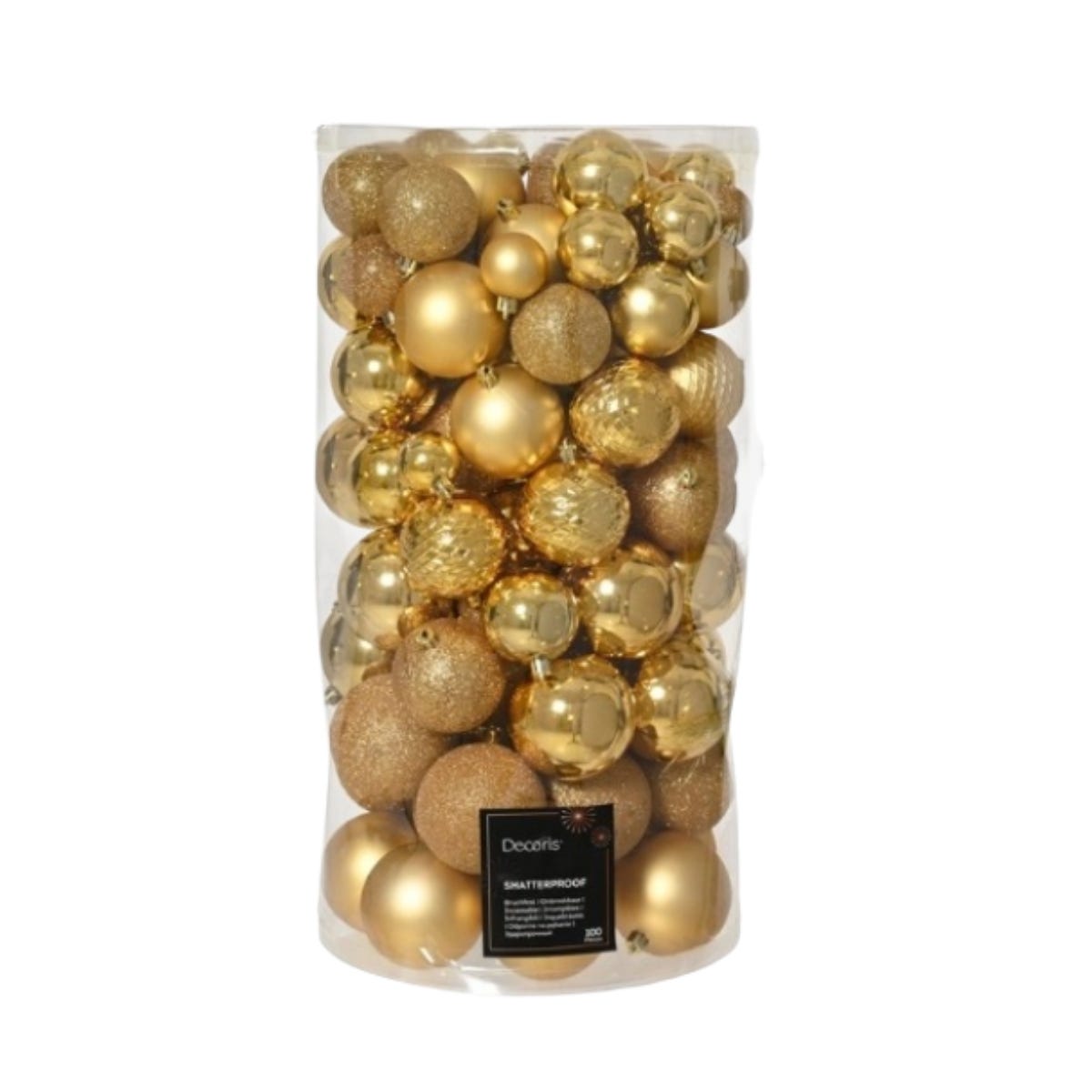 Decoris Kerstballen Set van 100 Paars 4, 6 en 8 cm