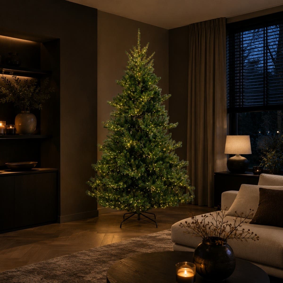 Everlands Kunstkerstboom Alba Fir Groen met Verlichting 240 x 137 cm