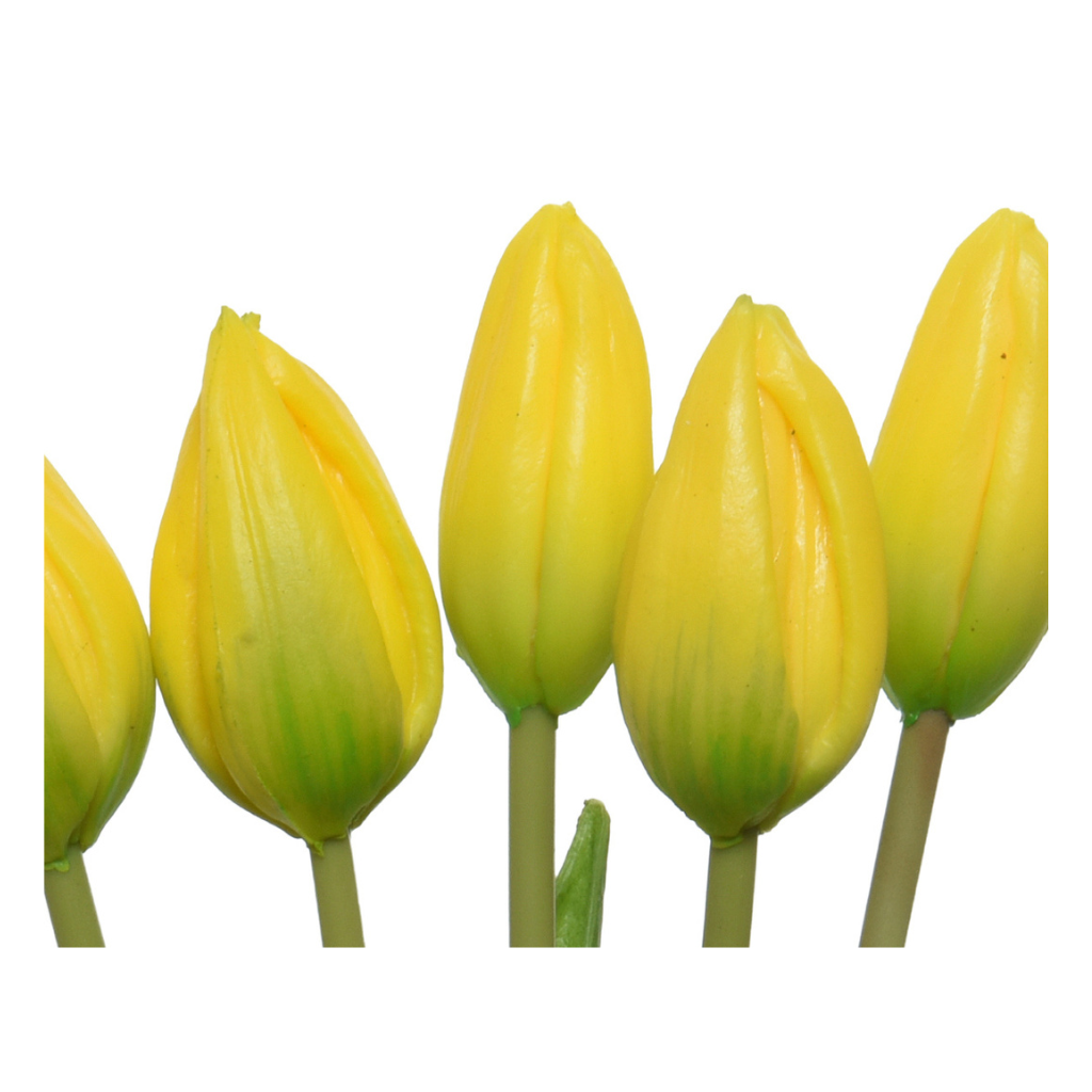 Decoris Tulpen Bos 6 stuks Geel 40 cm