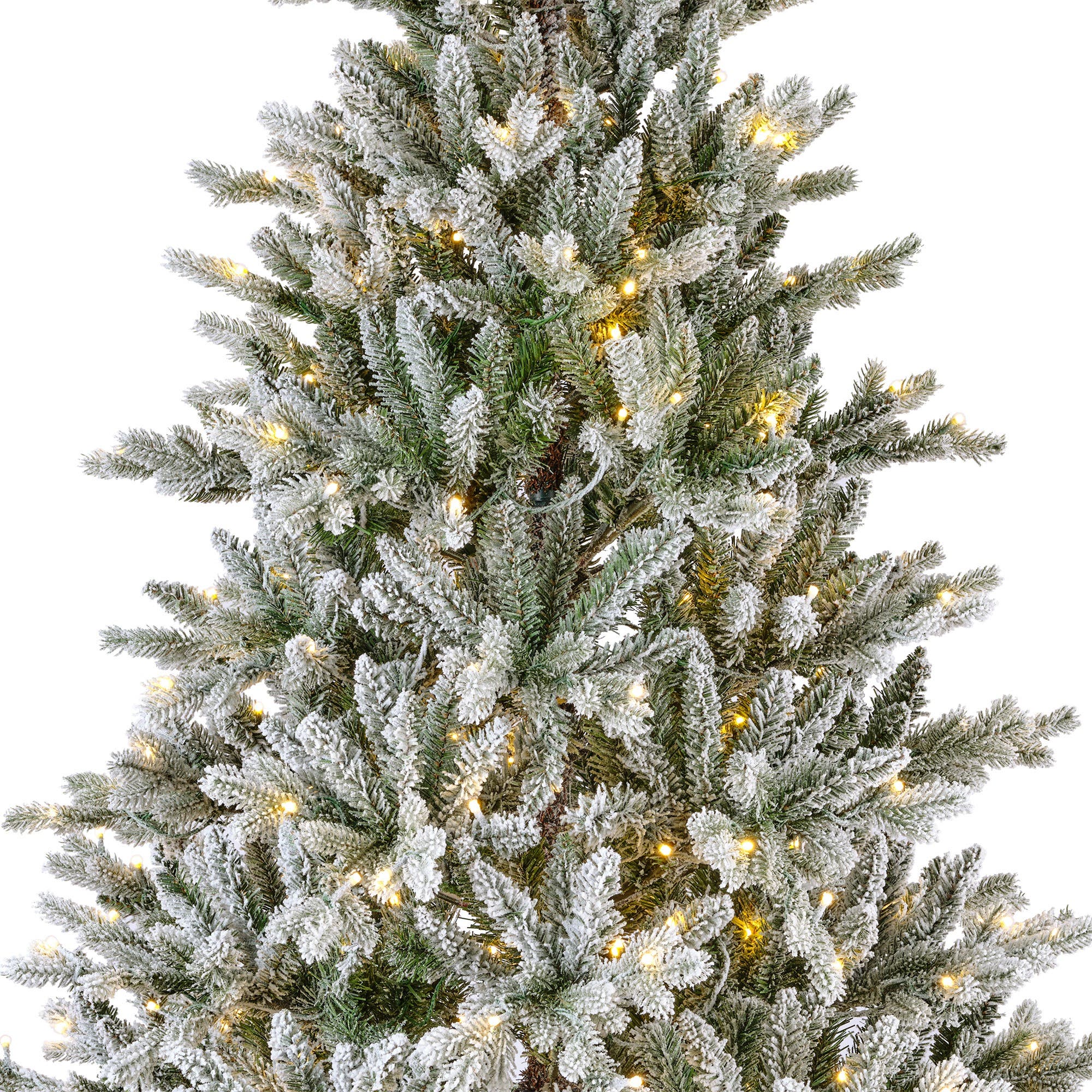Everlands Kunstkerstboom Allison Wit met Sneeuw en Verlichting 240 x 152 cm
