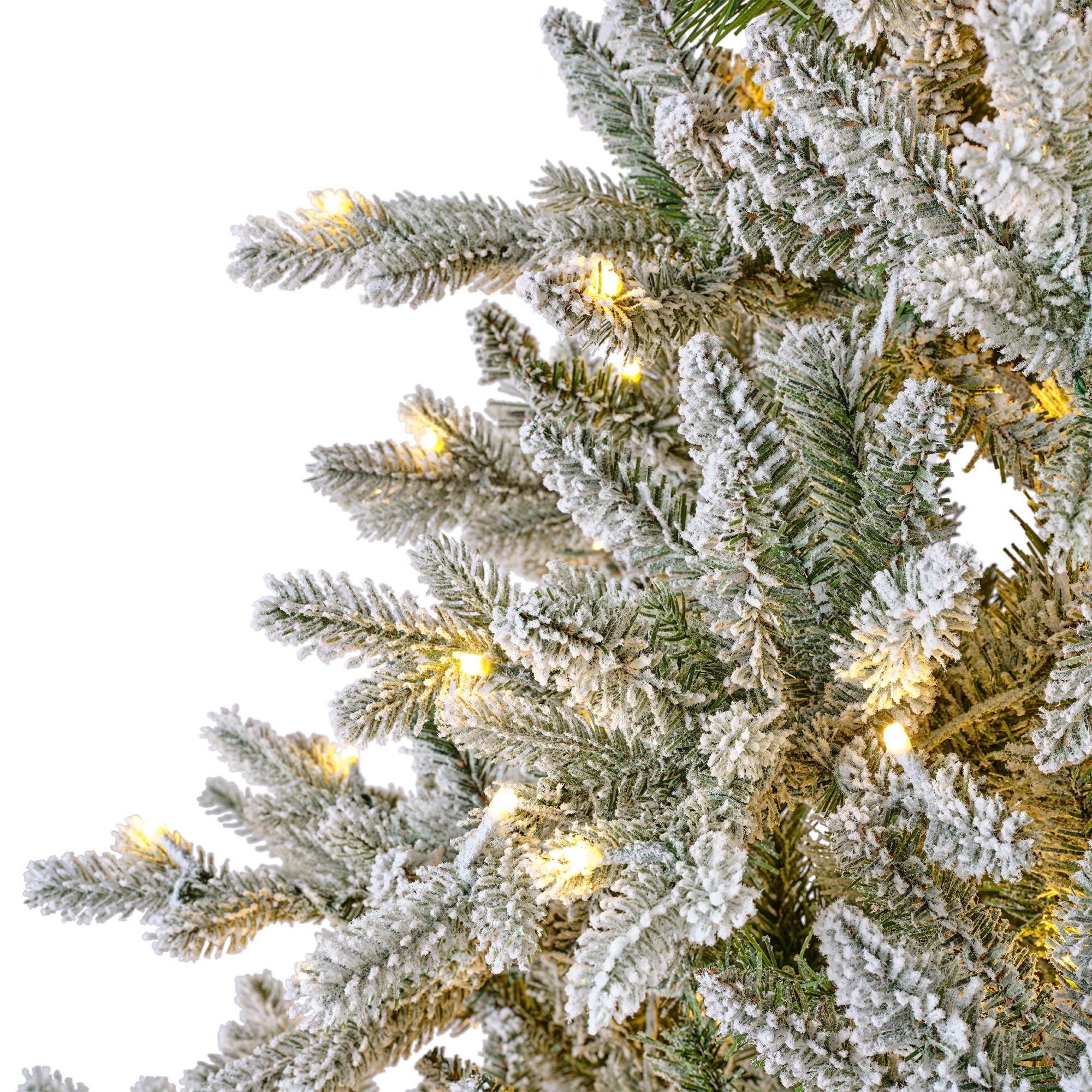 Everlands Kunstkerstboom Allison Wit met Sneeuw en Verlichting 240 x 152 cm