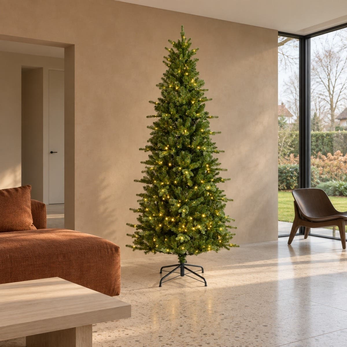 Everlands Kunstkerstboom Killington Fir Groen met Verlichting 240 x 113 cm