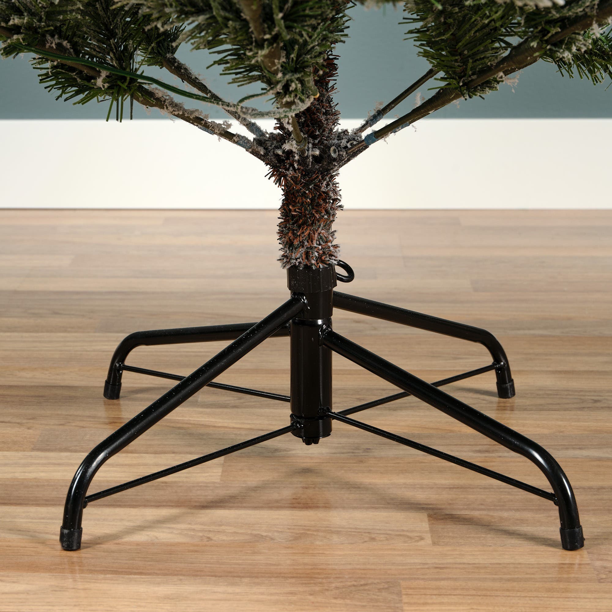 Everlands kunstkerstboom Allison sneeuw met verlichting 180 x 112 cm