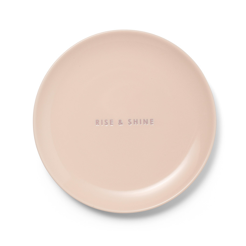Vondels Ceramic breakfast plate rise & shine ecru ø22 cm