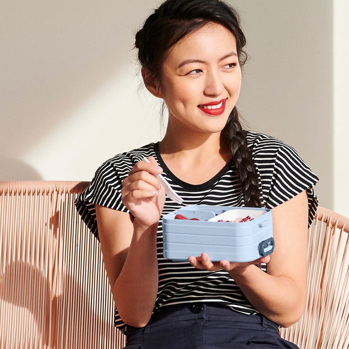 Mepal Bento Lunchbox Take a Break Large - Nordic Blue - 25,5 x 17 x 6,5 cm