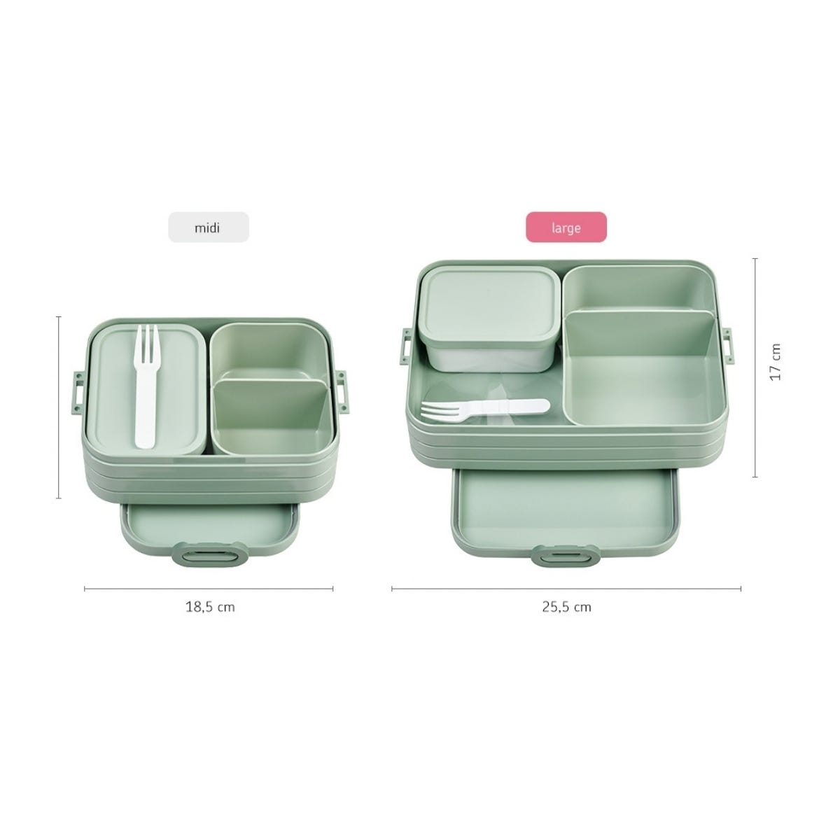 Mepal Bento Lunchbox Take a Break Large - Nordic Sage - 25,5 x 17 x 6,5 cm