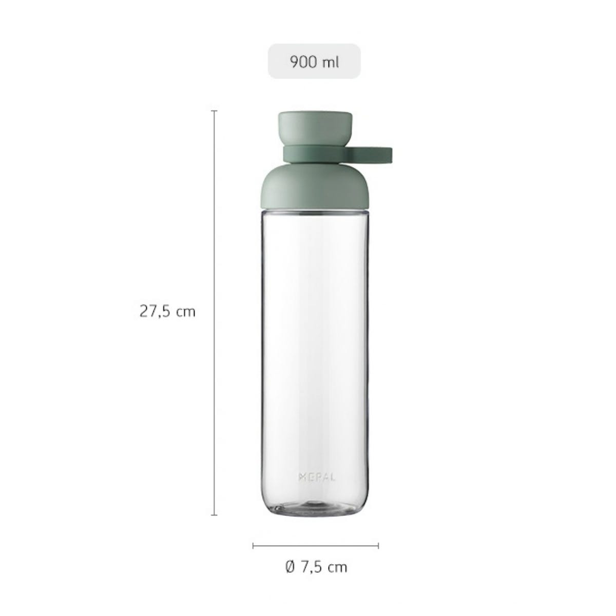 Mepal Waterfles Vita 900 ml - Nordic Sage - 9 x 7,5 x 27,5 cm