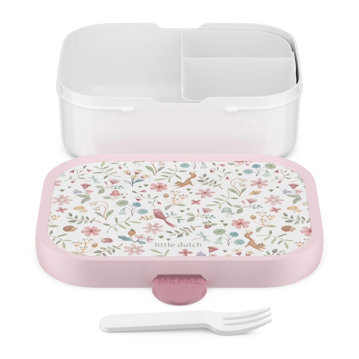 Mepal Bento Lunchbox met Vorkje Campus Little Dutch Fairy Wonders - Roze - 17,8 x 13,2 x 6,1 cm