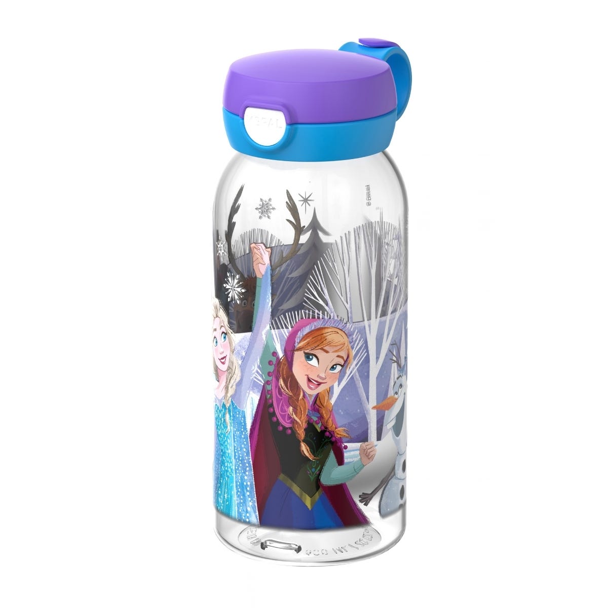Mepal Drinkfles met Flipdop Campus Frozen Friends 600 ml - Blauw - 9,5 x 7,6 x 19,5 cm