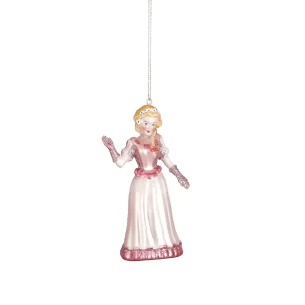 Efteling Ornament Assepoester glas roze