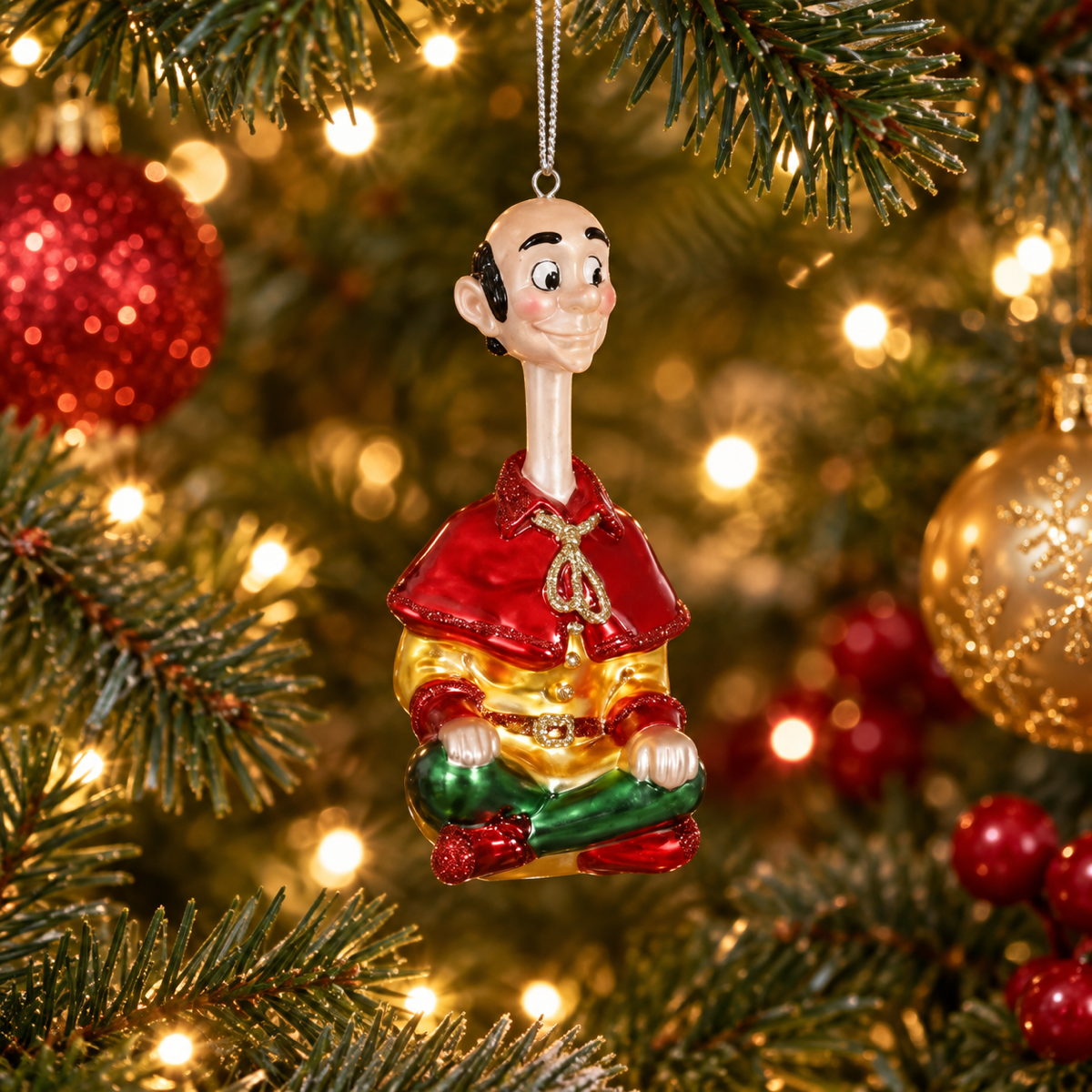 LuVille Kerstornament Efteling Langnek 6.5 x 13.5 x 13.5 cm