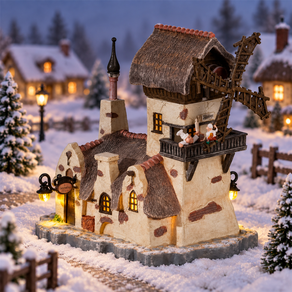 Luville Kerstdorphuisje Lariekoekhuys met Verlichting 19 x 14 x 19 cm
