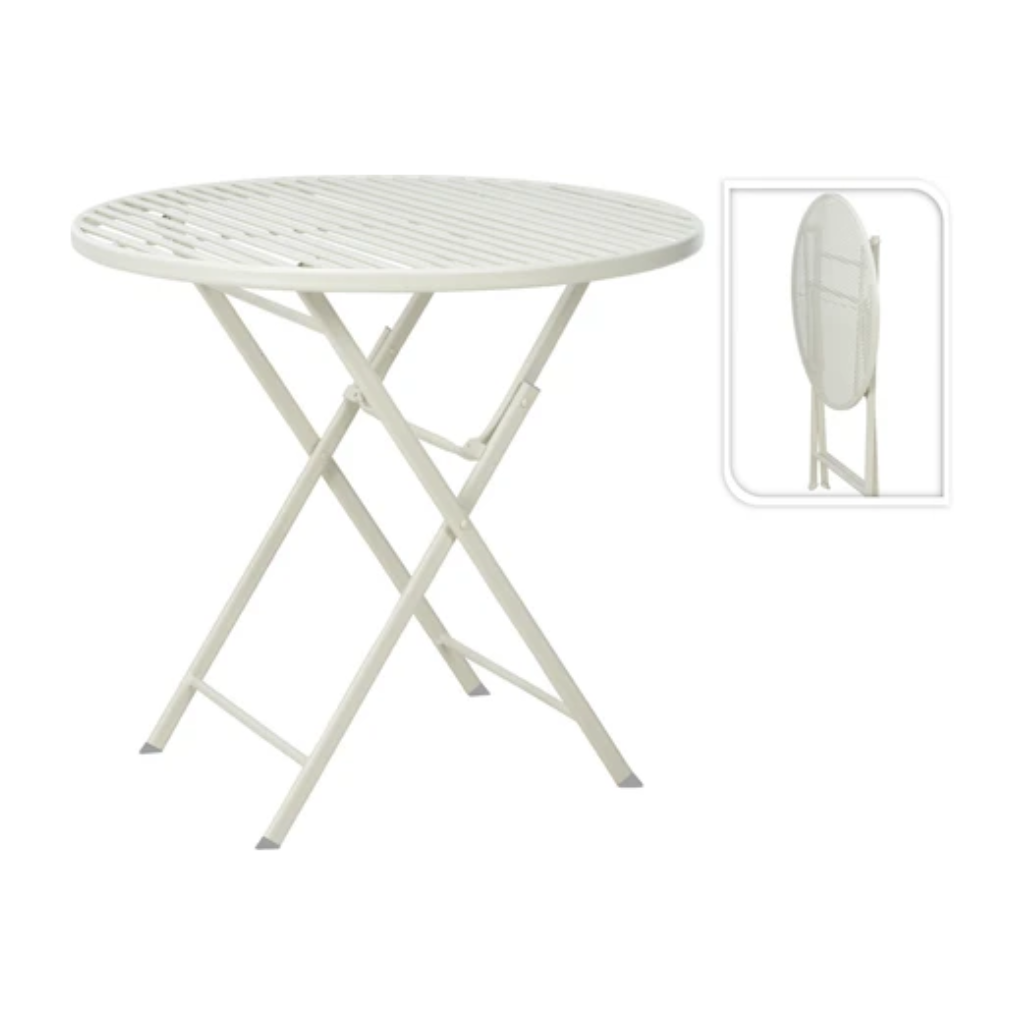 Pro Garden Bistrotafel Ambiance Metaal Wit Ø 75 cm