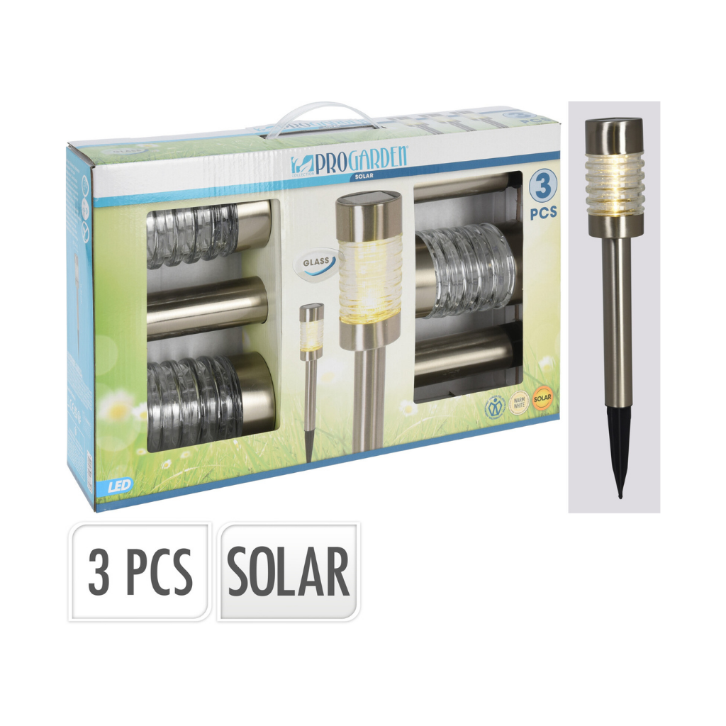 Pro Garden Solarlamp 3 stuks 39 cm