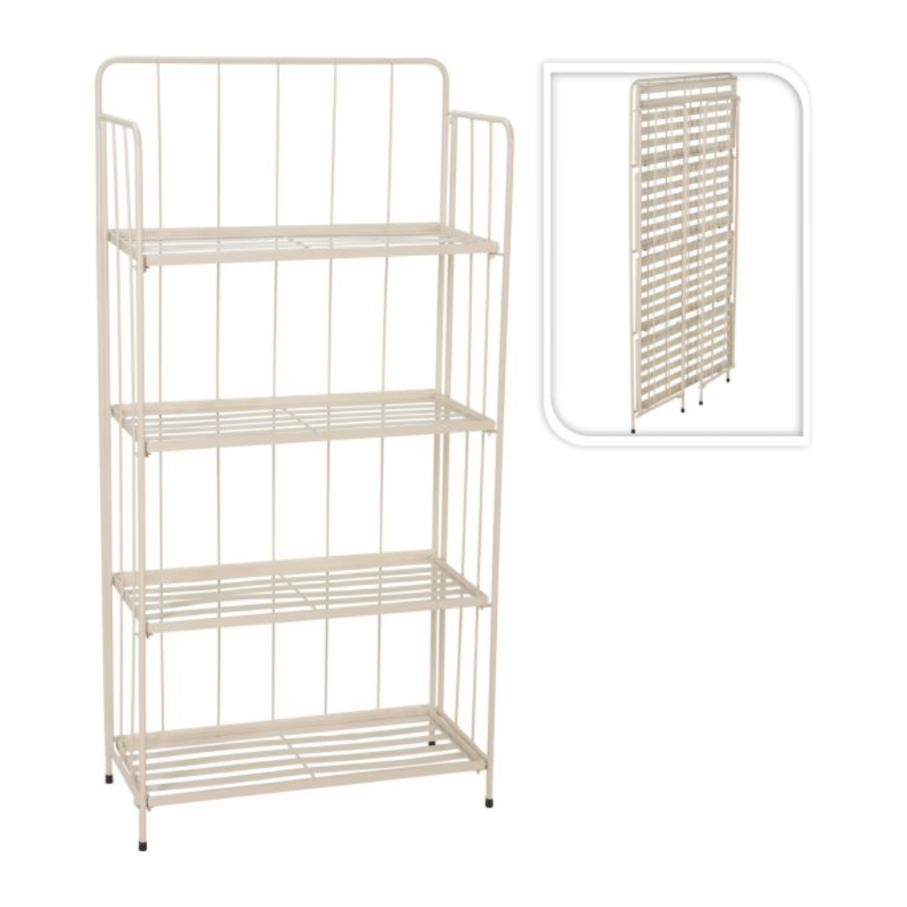 Pro Garden Plantenrek Vouwbaar 4-laags Wit 58 x 27 x 118 cm
