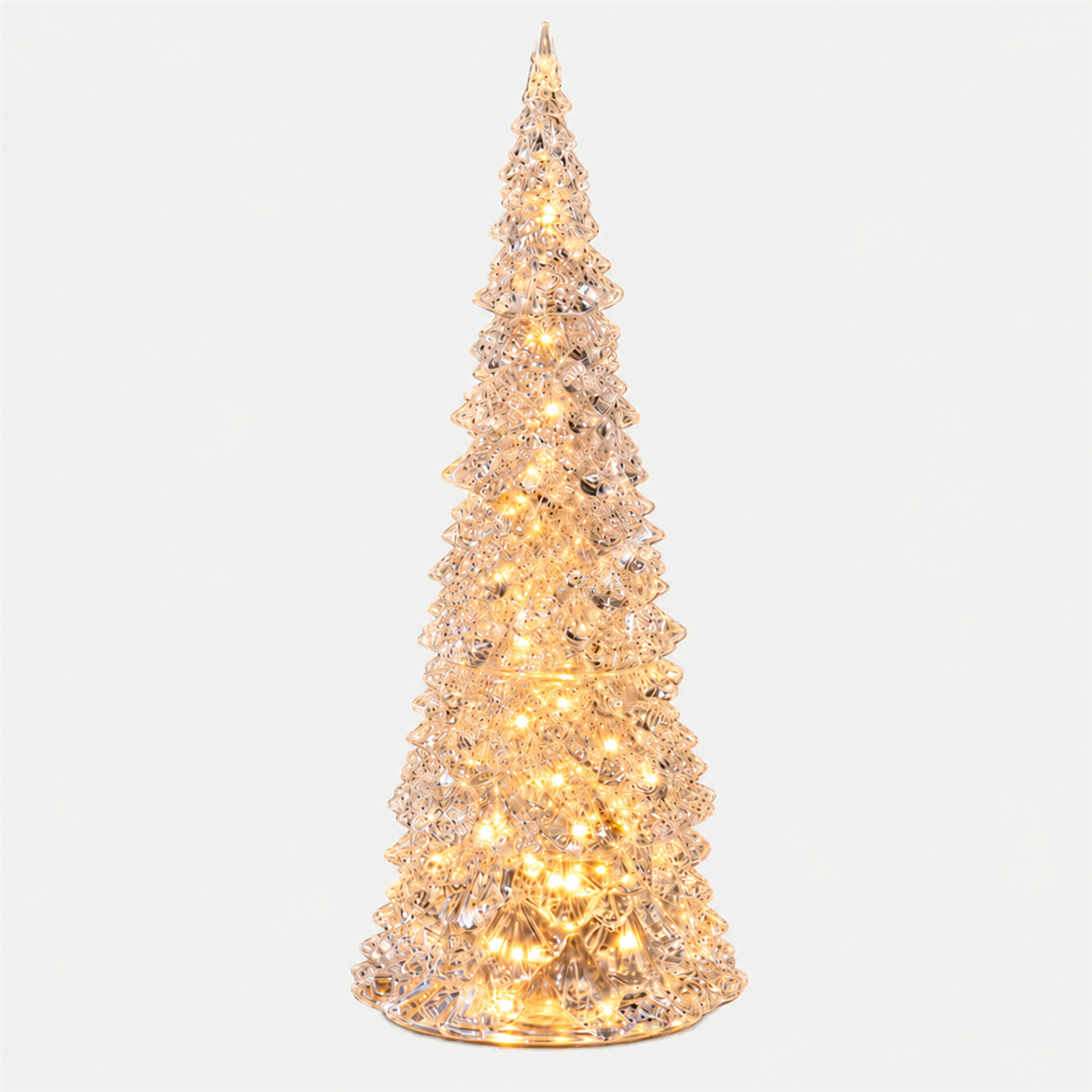 De Bosrand Verlicht Kerstfiguur Decoratieboom LED acryl Warm Wit licht 21 x 8.5 cm