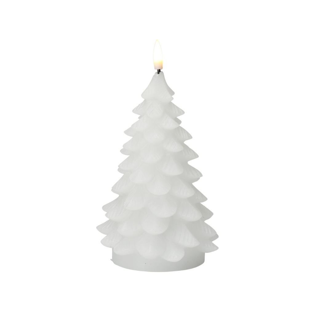 LED-kaars kerstboom wit 17 cm