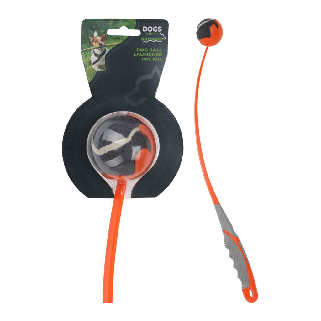 Tennisbalwerper hond met bal 68 cm