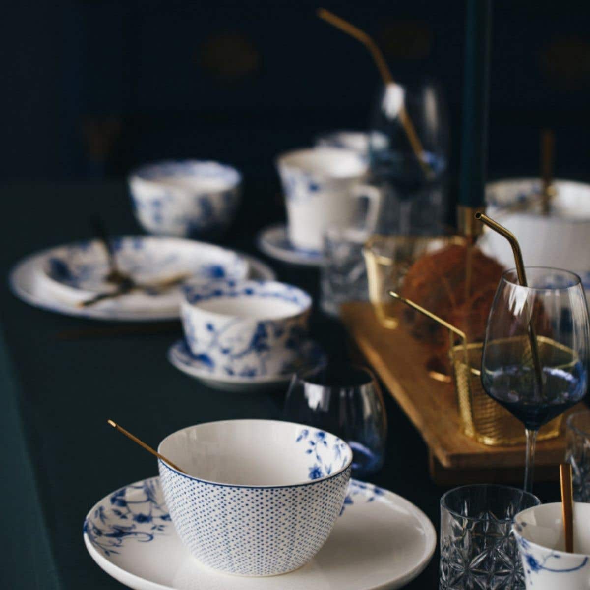 Heinen Delfts Blauw Soepkom Aapjes